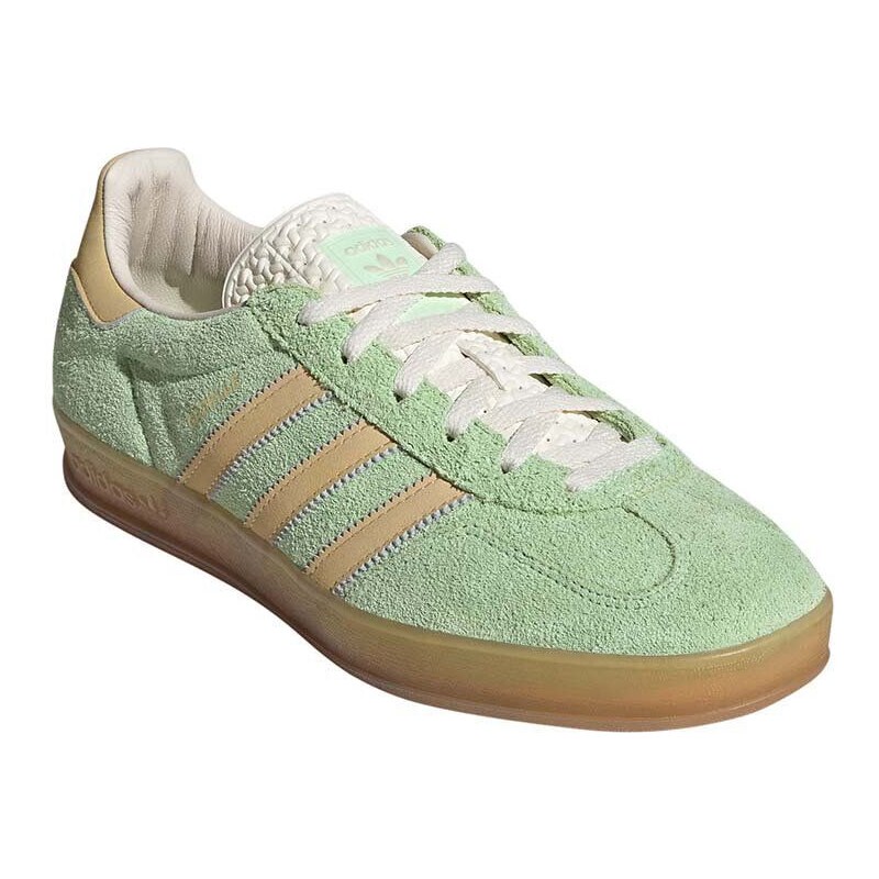 Semišové sneakers boty adidas Originals Gazelle Indoor zelená barva, IE2948