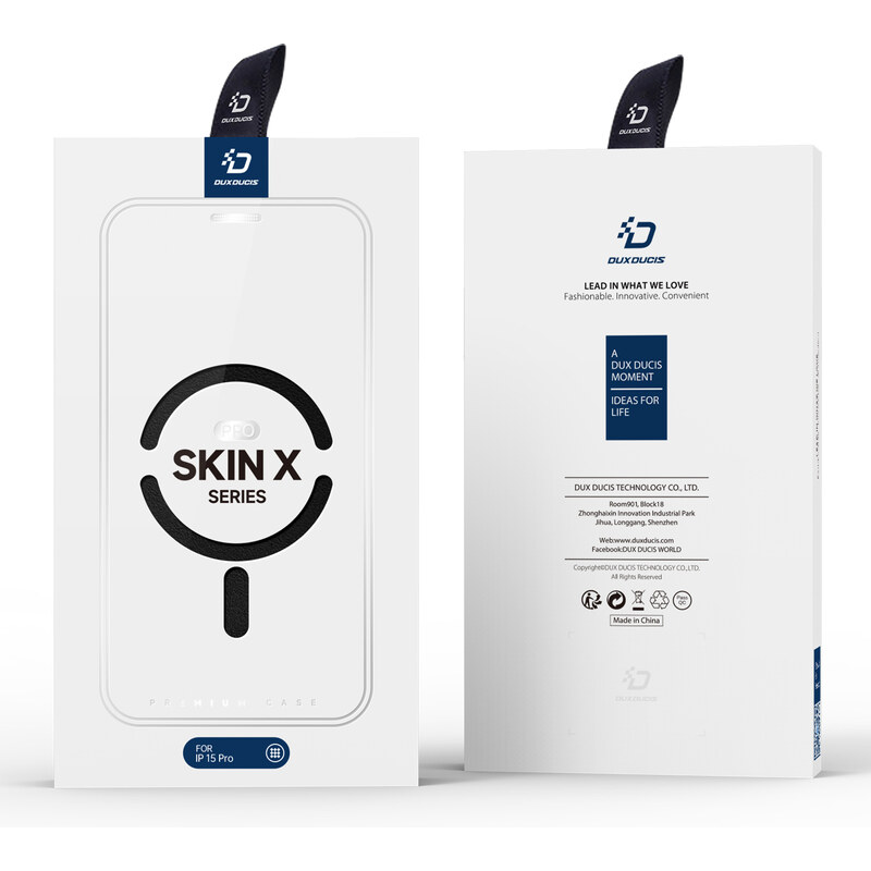 Ochranné pouzdro na iPhone 15 Pro - DuxDucis, SkinX Pro with MagSafe Black