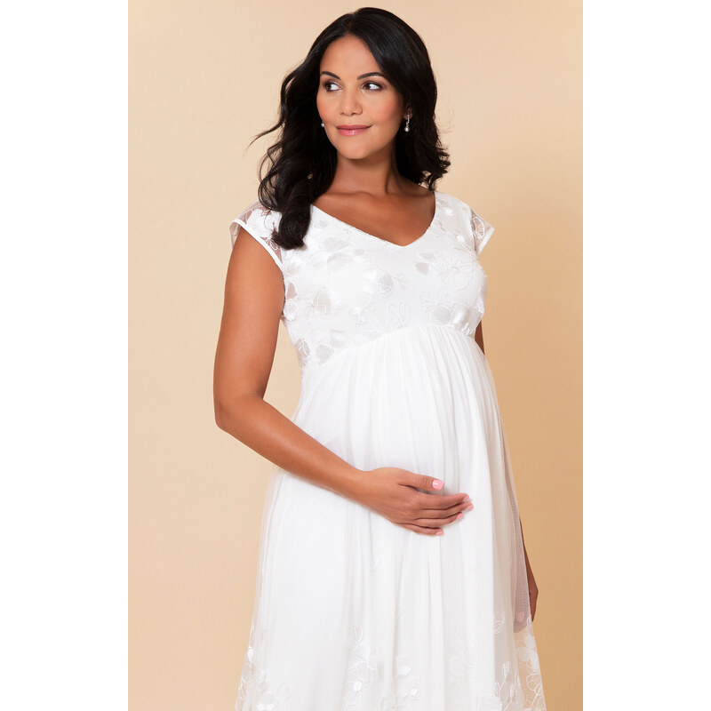 Tiffany Rose Clover těhotenské svatební šaty dlouhé smetanové