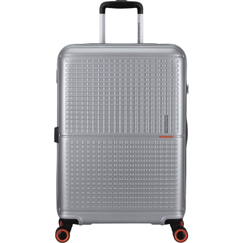 American Tourister GEOPOP 67 cm Spinner Stříbrný Metallic Silver