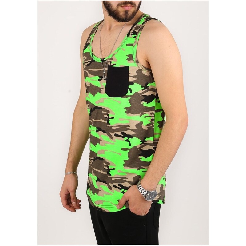 Madmext Camouflage Green Undershirt 2272