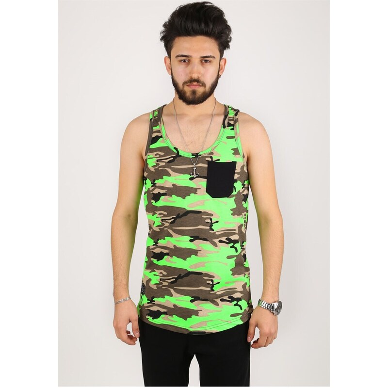 Madmext Camouflage Green Undershirt 2272