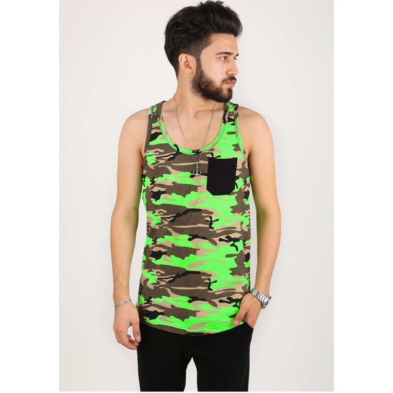 Madmext Camouflage Green Undershirt 2272