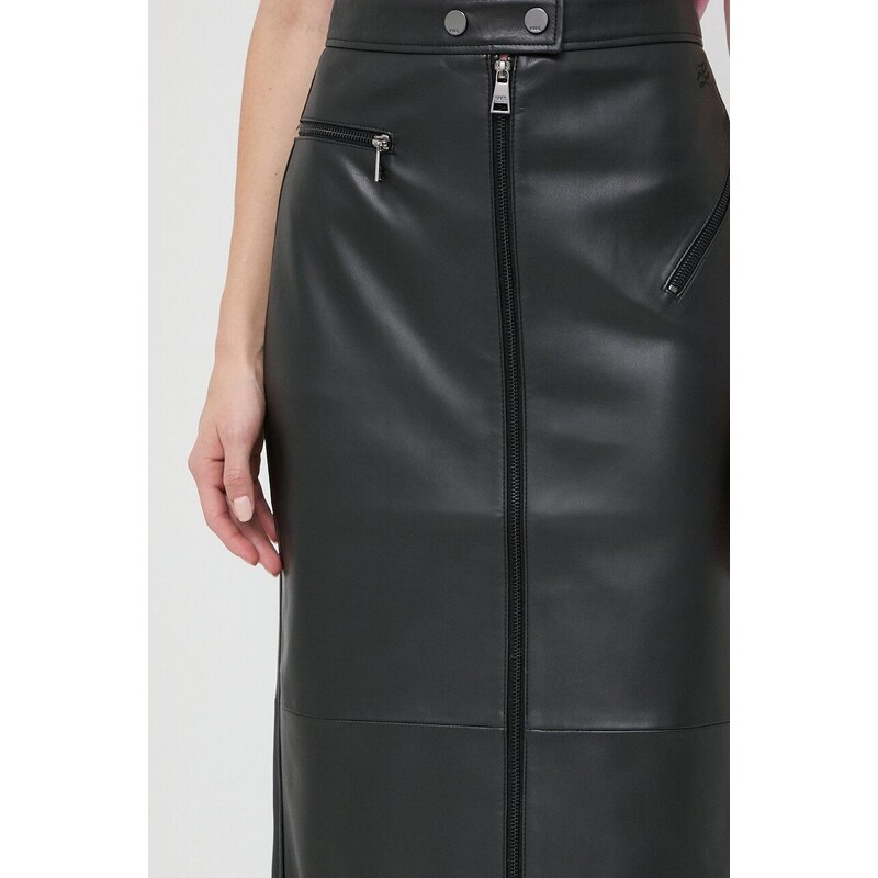Sukně Karl Lagerfeld černá barva, midi