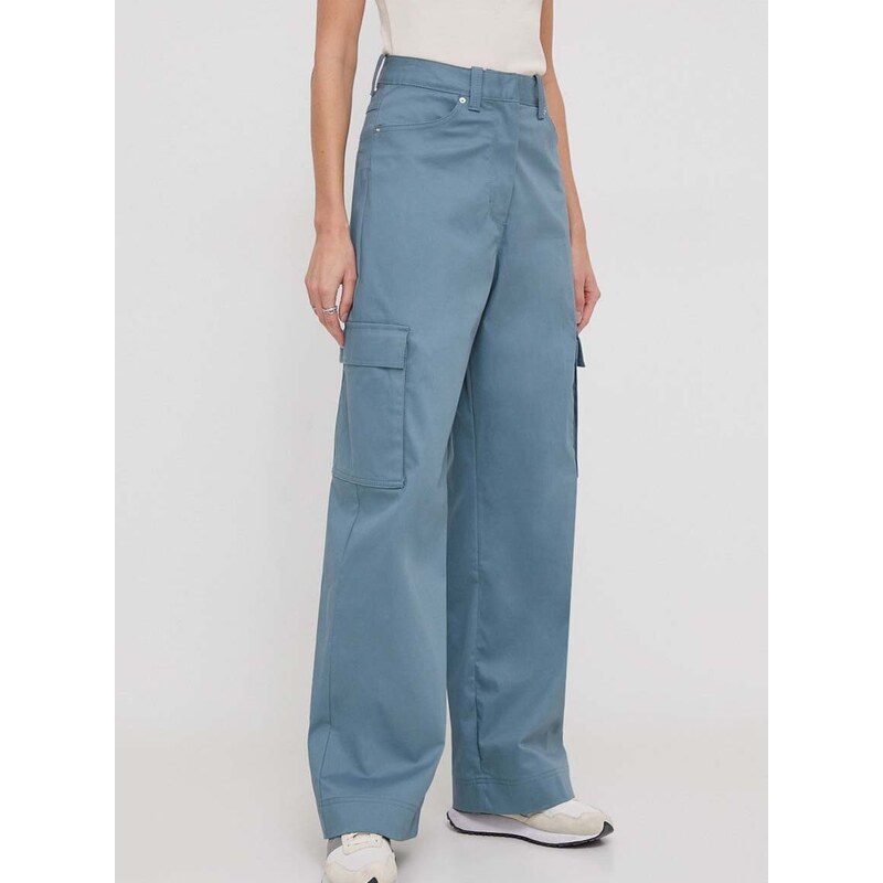 Kalhoty Calvin Klein Jeans dámské, jednoduché, high waist