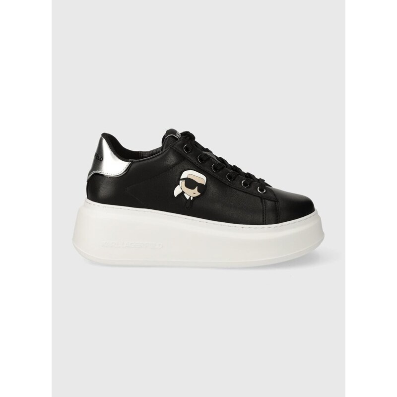 Kožené sneakers boty Karl Lagerfeld ANAKAPRI černá barva, KL63530N