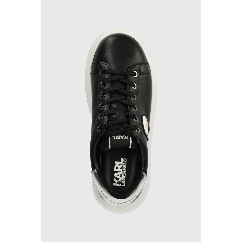 Kožené sneakers boty Karl Lagerfeld ANAKAPRI černá barva, KL63530N