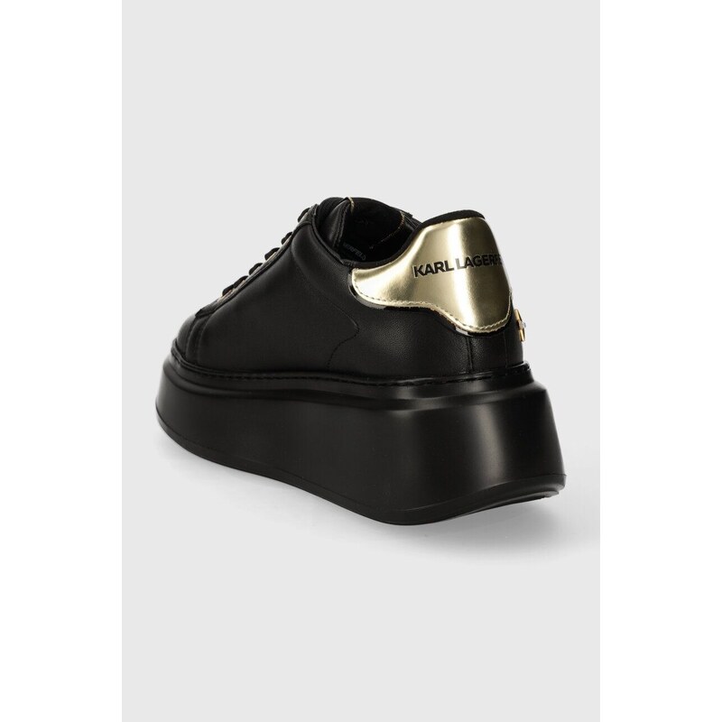 Kožené sneakers boty Karl Lagerfeld ANAKAPRI černá barva, KL63579G