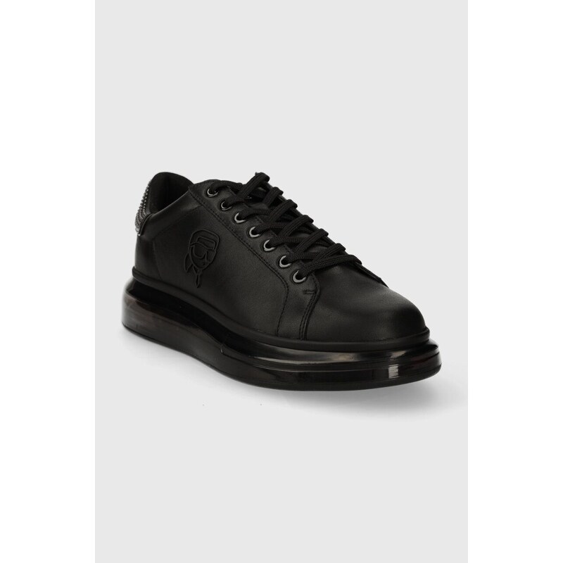 Kožené sneakers boty Karl Lagerfeld KAPRI KUSHION černá barva, KL52631N