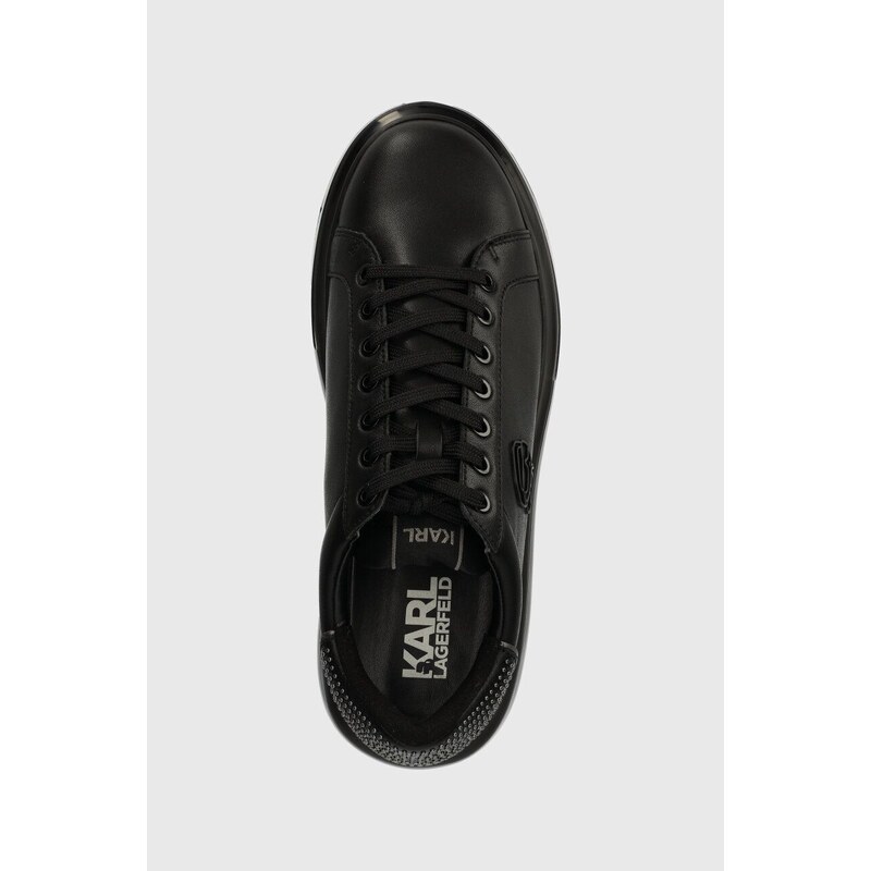 Kožené sneakers boty Karl Lagerfeld KAPRI KUSHION černá barva, KL52631N