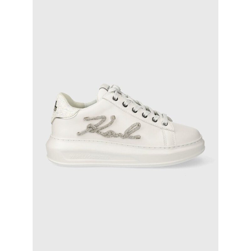 Kožené sneakers boty Karl Lagerfeld KAPRI bílá barva, KL62510G