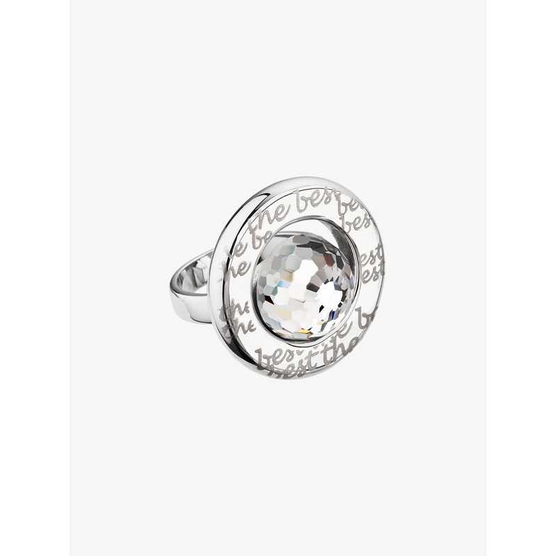 Prsten z chirurgické oceli Beryl s českým křišťálem Preciosa, krystal