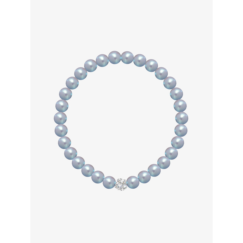 Preciosa perlový náramek Velvet Pearl, voskové perle, šedý
