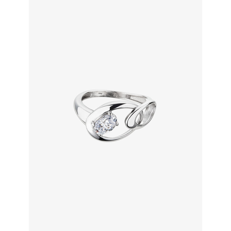 Preciosa Stříbrný prsten Appealing s kubickou zirkonií, bílý