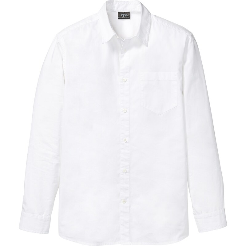 bonprix Košile s dlouhým rukávem Bílá