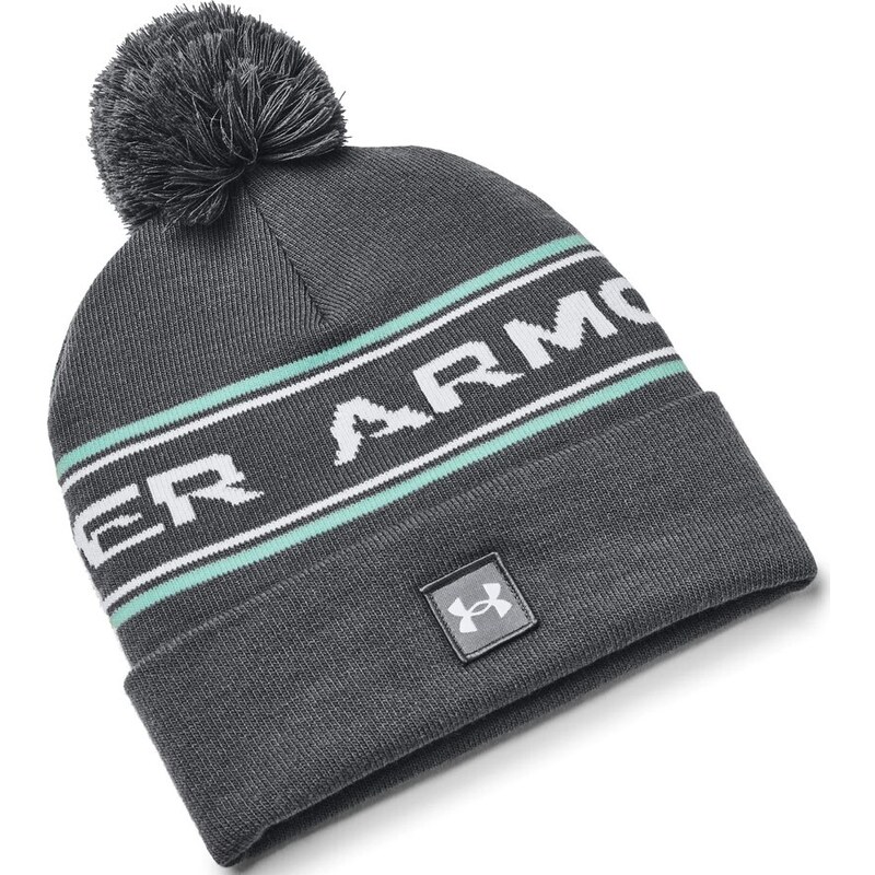 Čepice Under Armour UA Men's Halftime Pom Beanie-GRY 1379985-012