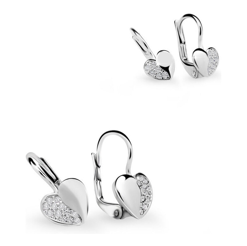 Set dámských a dětských náušnic Danfil 3933/2160, bílé zlato,
