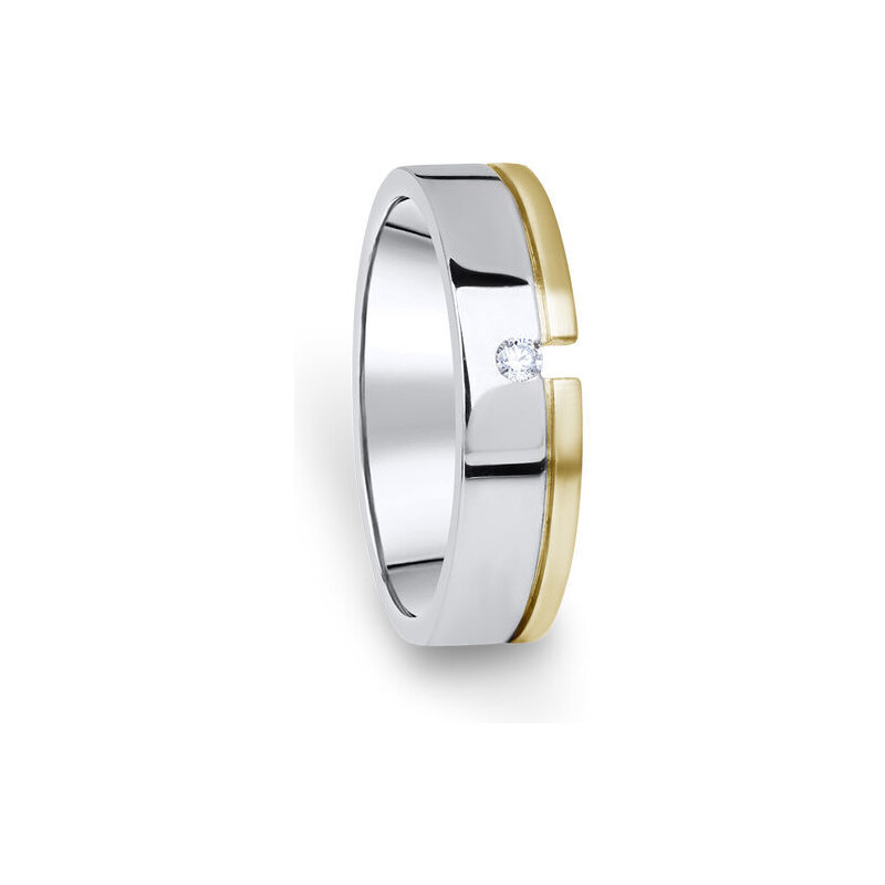 Danfil Dámský prsten DF 16/D, bílé+žluté zlato 585/1000, s