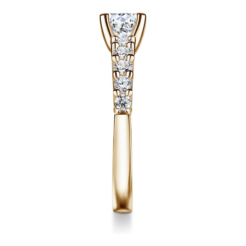 Danfil Dafné | Zásnubní prsten se středovým kamenem 0.500ct, žluté zlato, s diamanty 46
