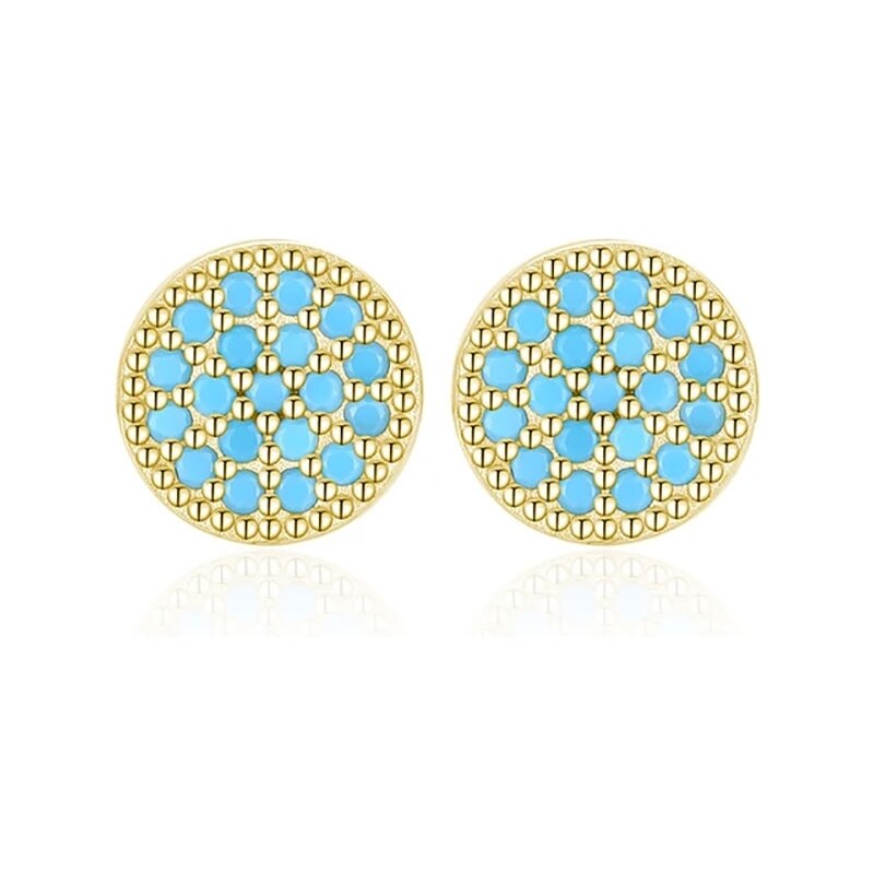 GRACE Silver Jewellery Stříbrné náušnice Roberta Gold , stříbro 925 90710618