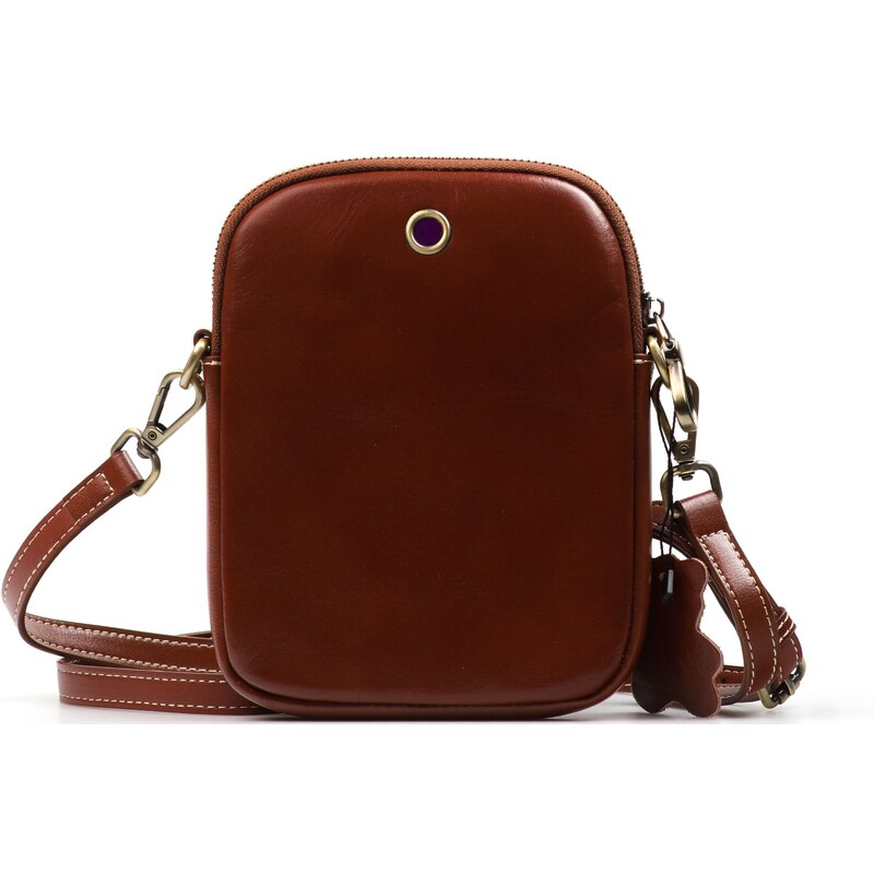 Blaire Pánské kožené crossbody Zeno hnědé