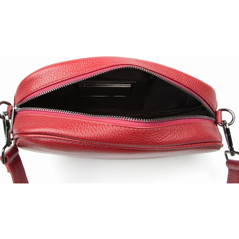 Blaire Kožená crossbody kabelka Mabel vínově červená