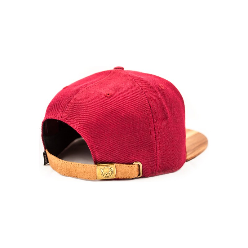 Woodfi Dřevěný snapback Zebrano Červená