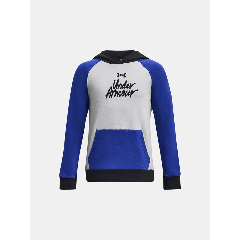 Under Armour Pulover UA Rival Fleece Script CB HD-BLU - Kluci