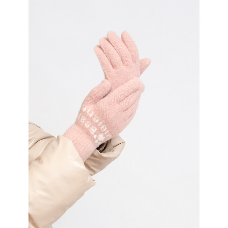 Light pink women's gloves Shelvt