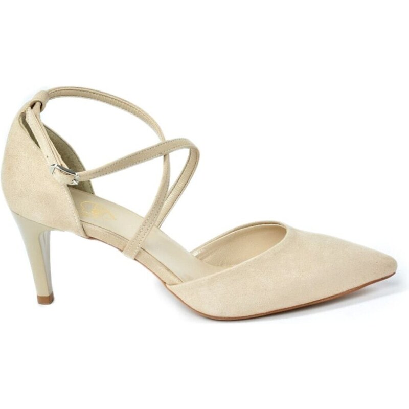 Fox Shoes Beige Women's Heeled Shoes