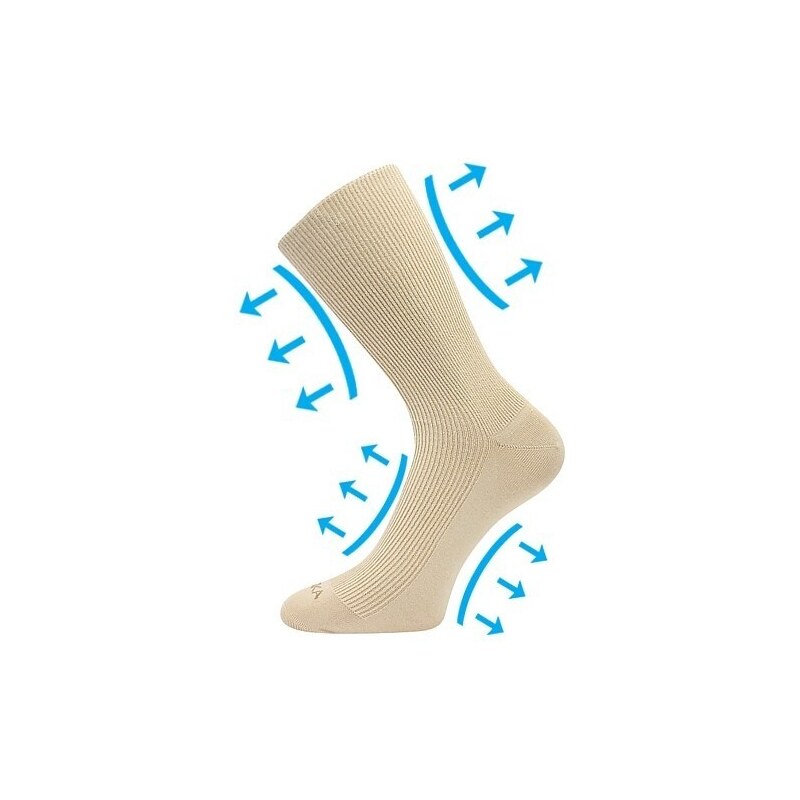 OREGAN extrémně volné ponožky Lonka béžová 35-38