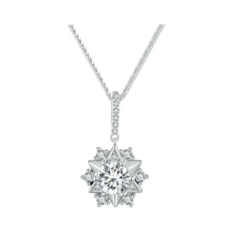 GRACE Silver Jewellery Stříbrný náhrdelník Graciela 1 ct MOISSANITE + 102115938