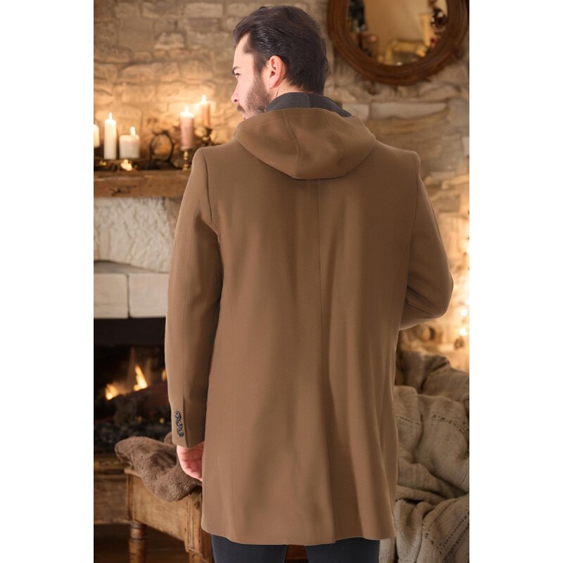 PLT8376 DEWBERRY MEN'S COAT-LIGHT CAMEL