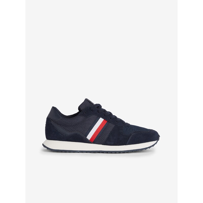 Tmavě modré pánské tenisky se semišovými detaily Tommy Hilfiger