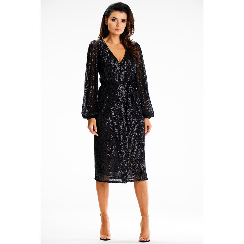 Awama Womans Dress A632 Black