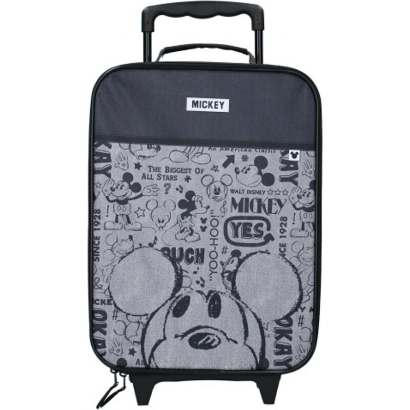 Dětský cestovní kufr Mickey šedý 42 cm