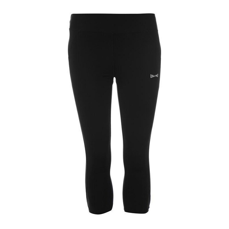 dámské legíny capri 3/4 USA PRO - BLACK - XS