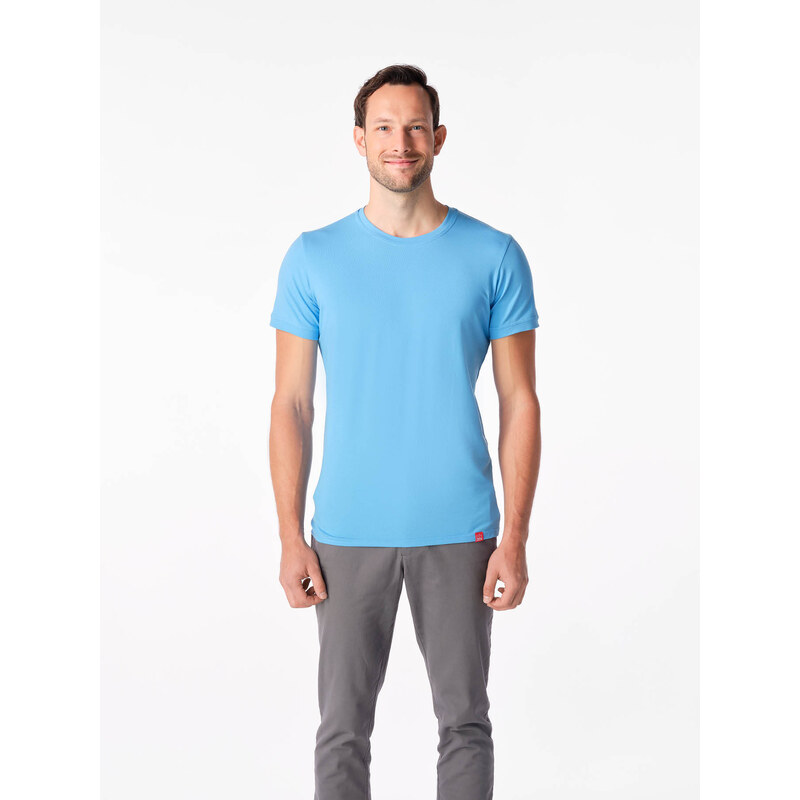 CityZen Pánské tričko DAVOS slim fit světle modré