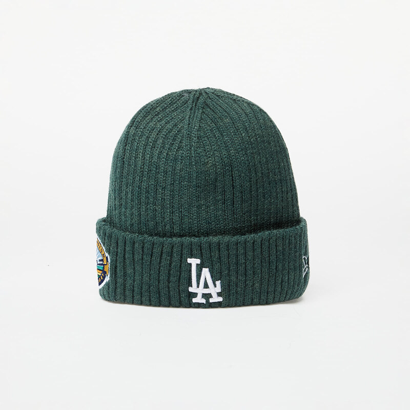 Čepice New Era MLB New Traditions Beanie Los Angeles Dodgers Dark Green/ White