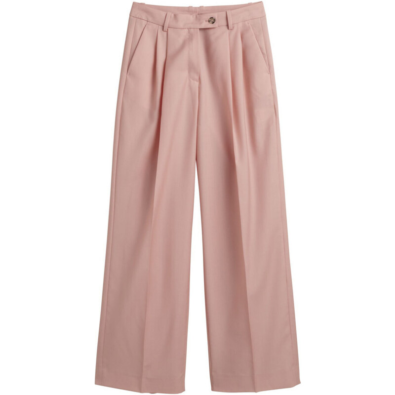 KALHOTY GANT REL WIDE LEG PANT růžová 38