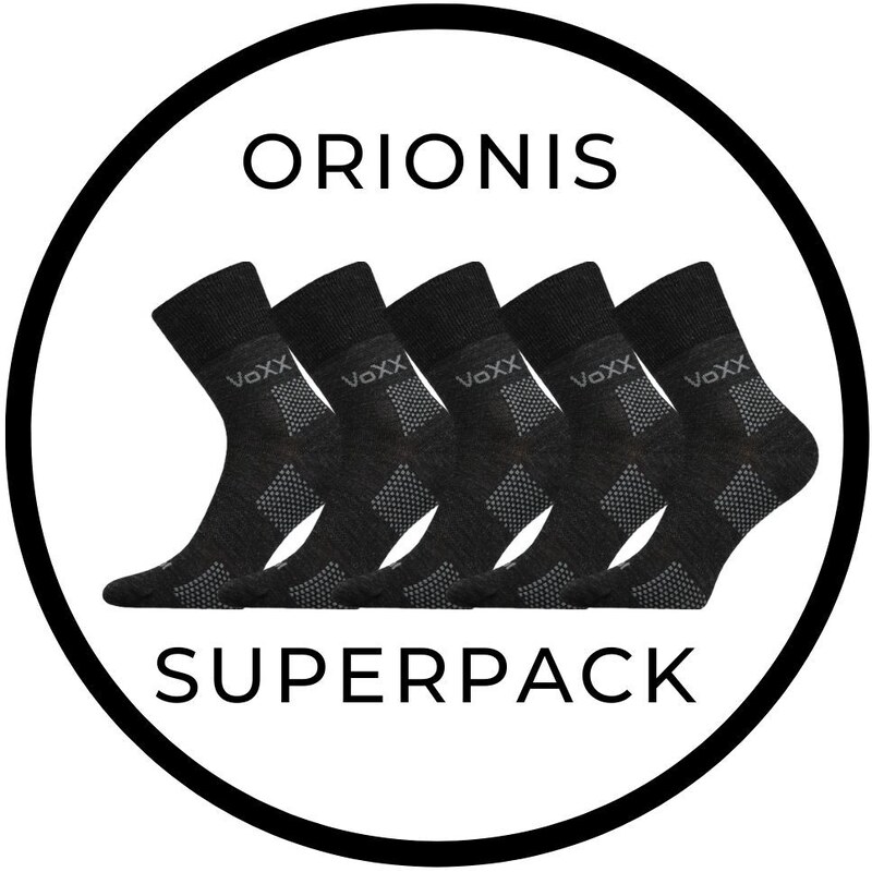 ORIONIS SUPERPACK antibakteriální merino ponožky se stříbrem Voxx černá 39-42