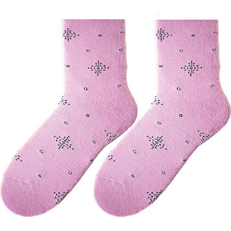 Bratex D-060 women's winter socks pattern 36-41 pink 034