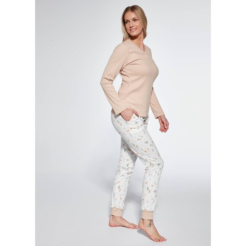 Women's pyjamas Cornette Emy 723/351 l/yr S-2XL beige-cream 002