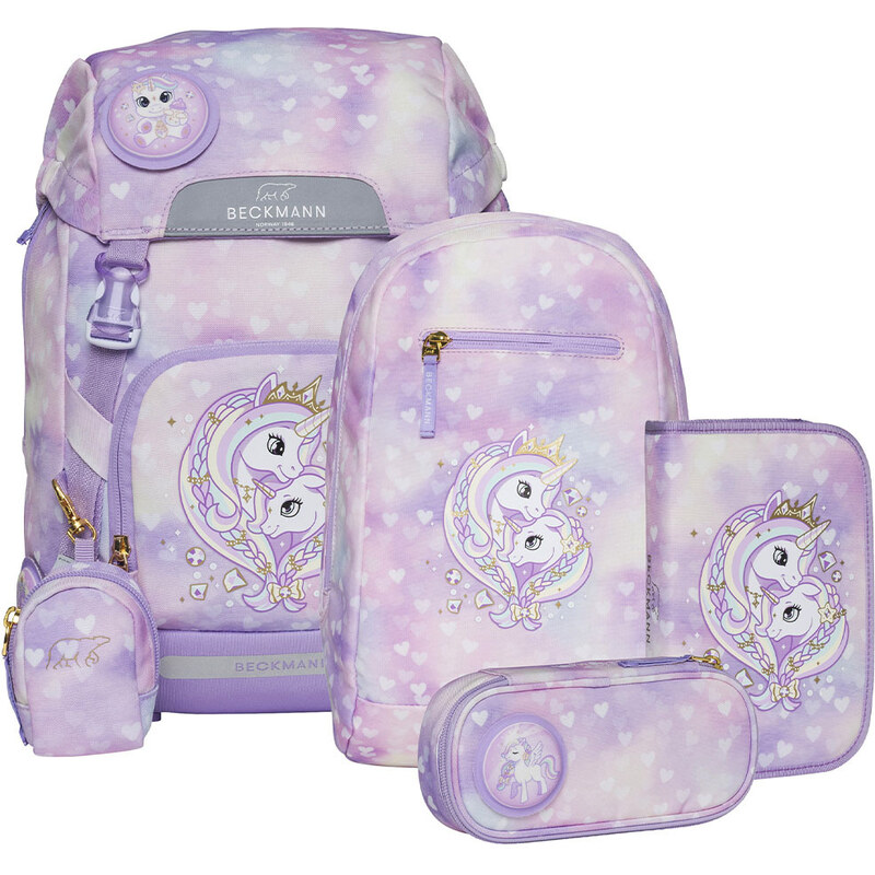 Školní set 4-dílný Classic Unicorn Princess Purple BECKMANN 2024