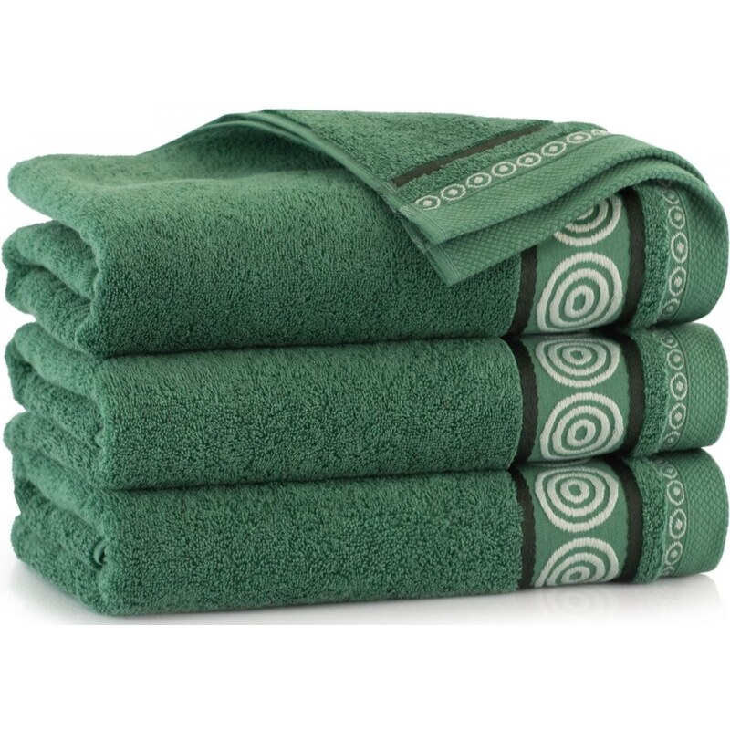 Egyptská bavlna ručníky a osuška Marciano 2 - tmavě zelená