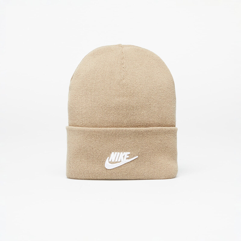 Čepice ﻿Nike Peak ﻿Tall Cuff Futura Beanie ﻿Khaki/ White