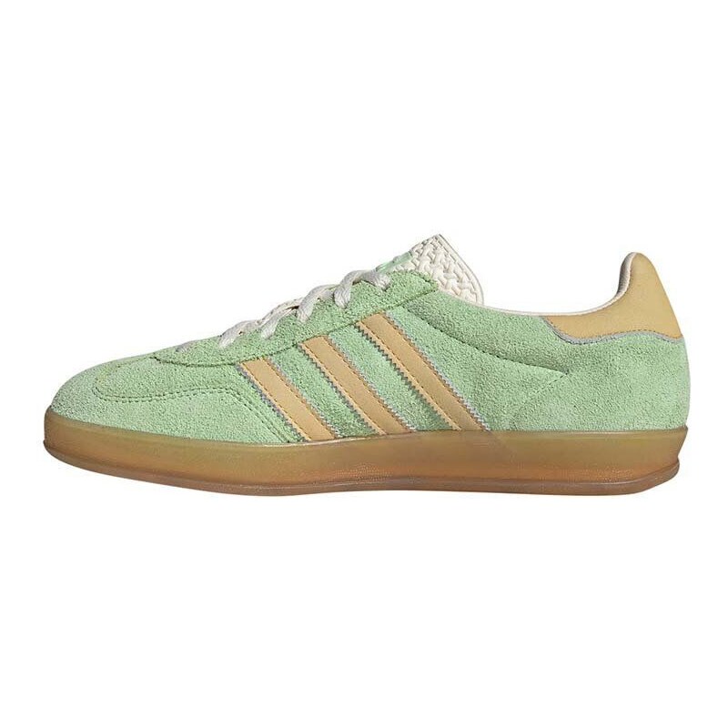 Semišové sneakers boty adidas Originals Gazelle Indoor zelená barva, IE2948