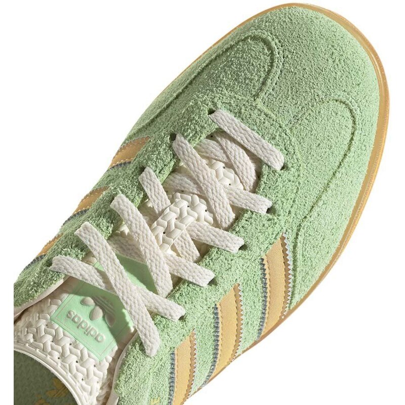 Semišové sneakers boty adidas Originals Gazelle Indoor zelená barva, IE2948