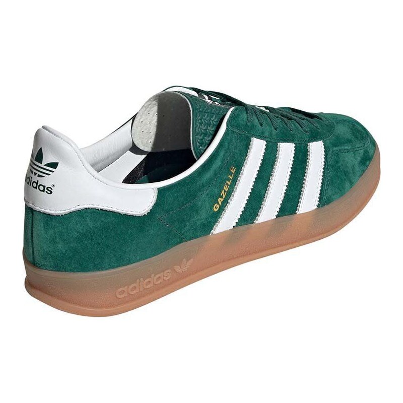 Semišové sneakers boty adidas Originals Gazelle Indoor zelená barva, IG1596