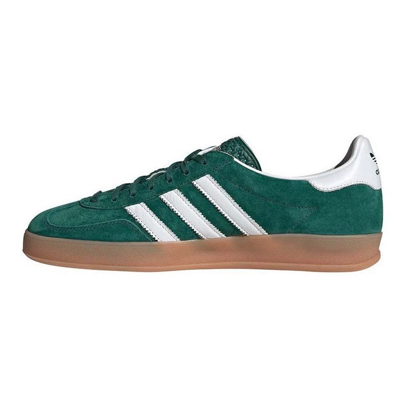 Semišové sneakers boty adidas Originals Gazelle Indoor zelená barva, IG1596